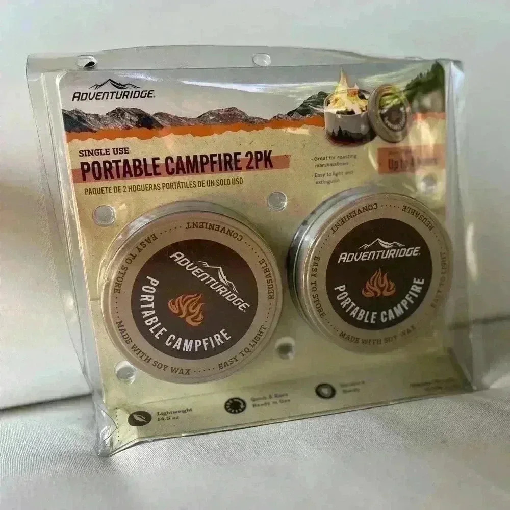 Adventuridge Portable Campfire 2 Pack Lightweight, Durable & Sturdy Up To 4Hrs
